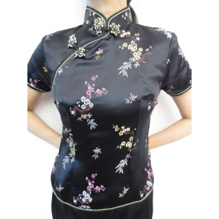 Shanghai blouse blossom black