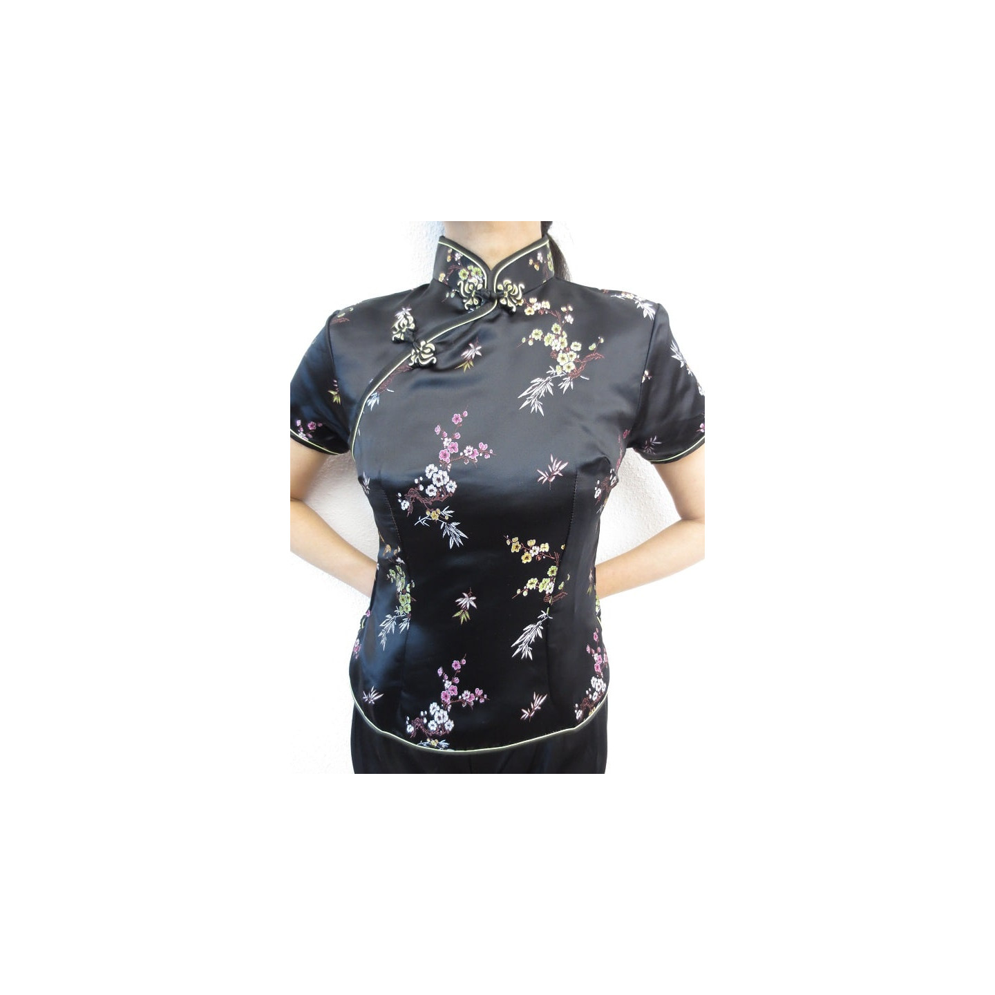 Shanghai blouse blossom black