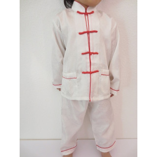 Kids kung fu suit white size 10