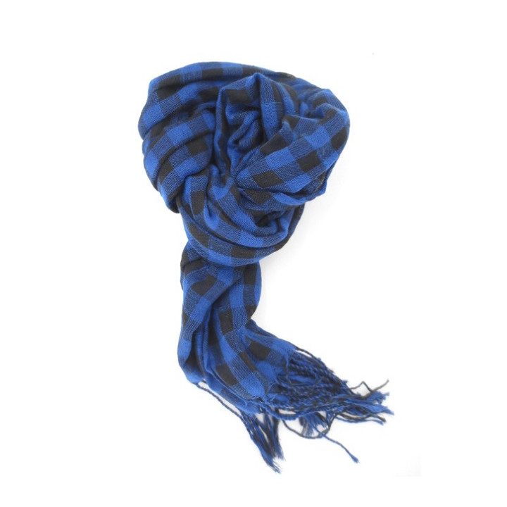 Arafat with squares and fringes dark blue/black