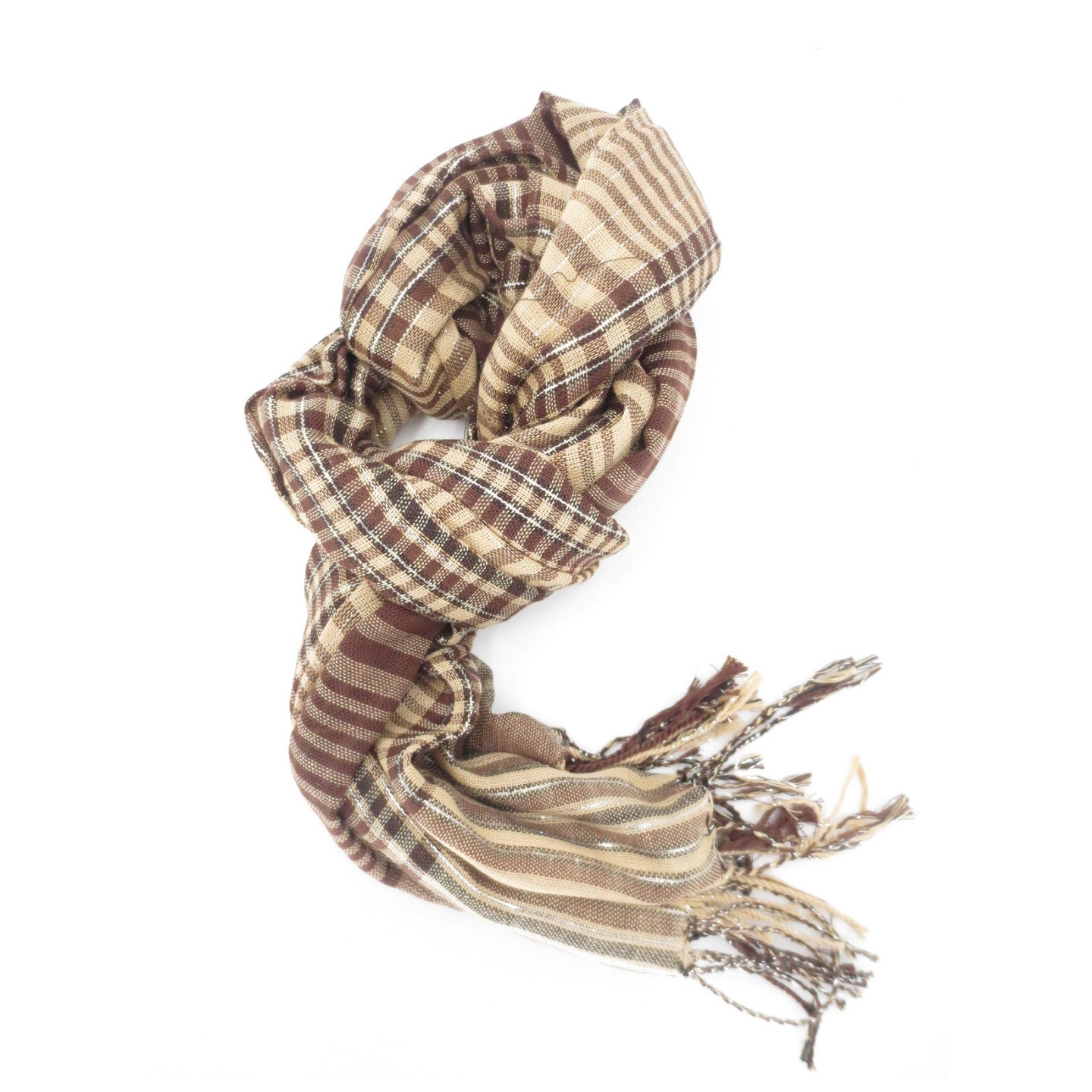 Squared crossed colour caramel/brown