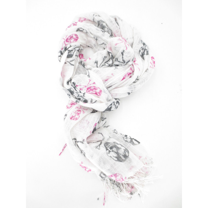 Viscose with skull white II