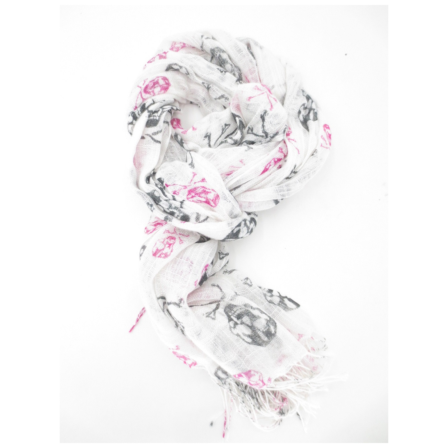 Viscose with skull white II