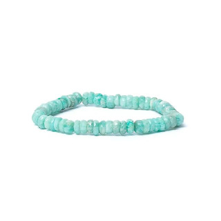 Bracelet amazonite à facette qualité AA élastique | Pieralune