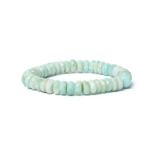 Bracelet amazonite à facette qualité AA élastique | Pieralune