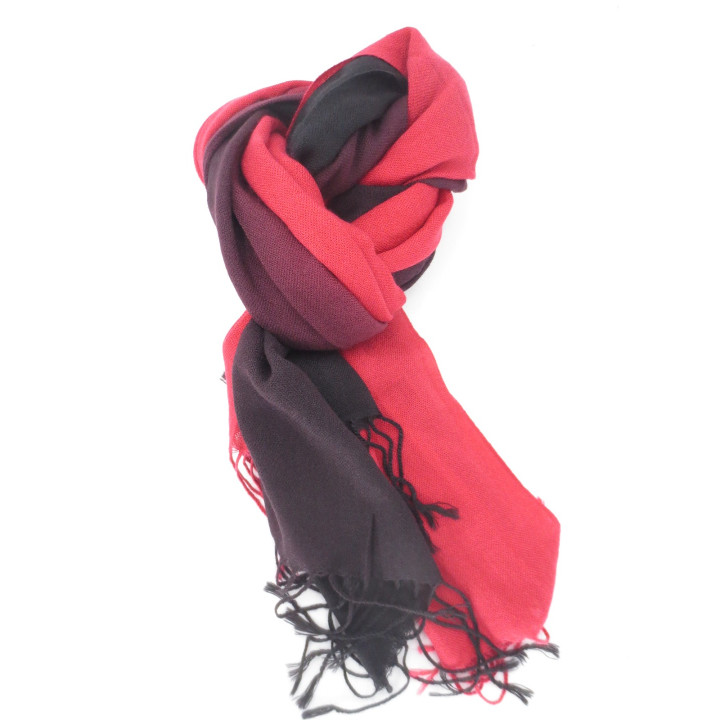 Viscose continuous colours red to black