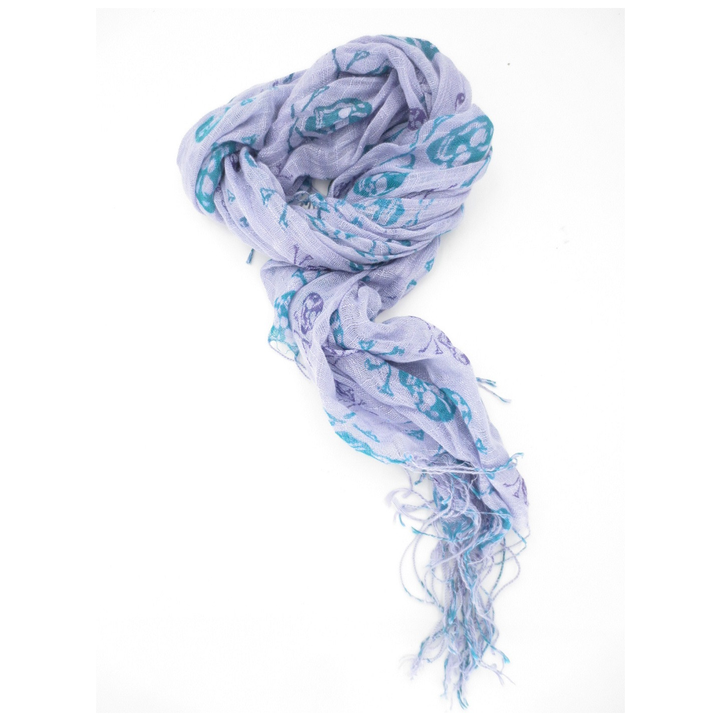 Viscose with skull lilac