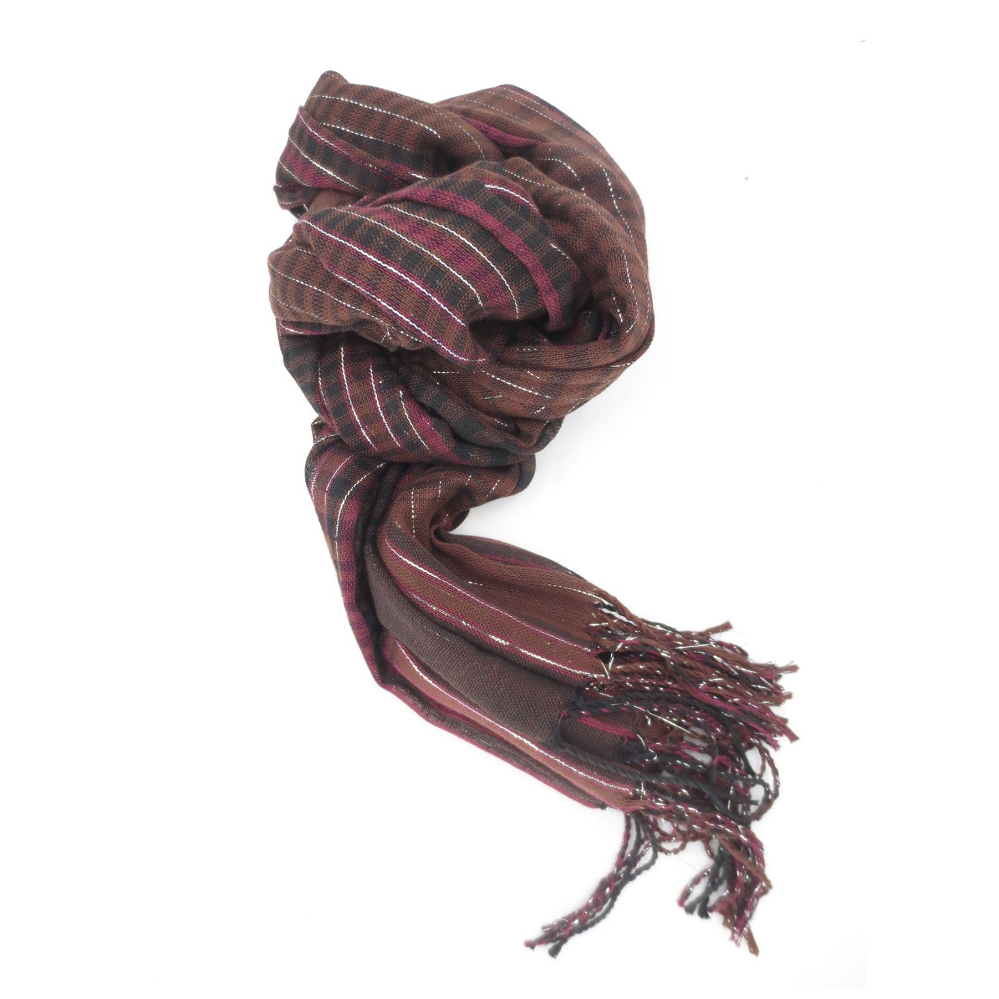 Squared crossed colour brown/red