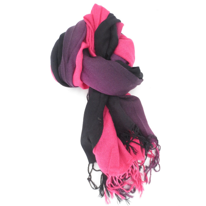 Viscose continuous colours pink/red to black