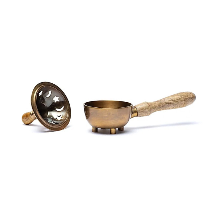 Brûle-encens en laiton avec poignée | Pieralune