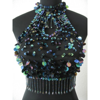 Top with pajettes (mixed)