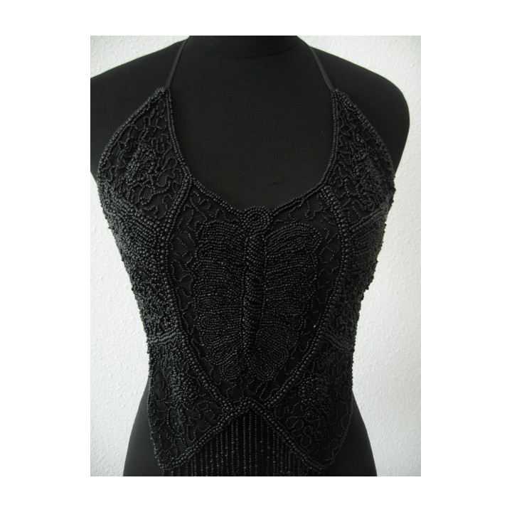 top of beads (black)