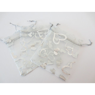 Organza Gifts bag White - 13cm x 20cm