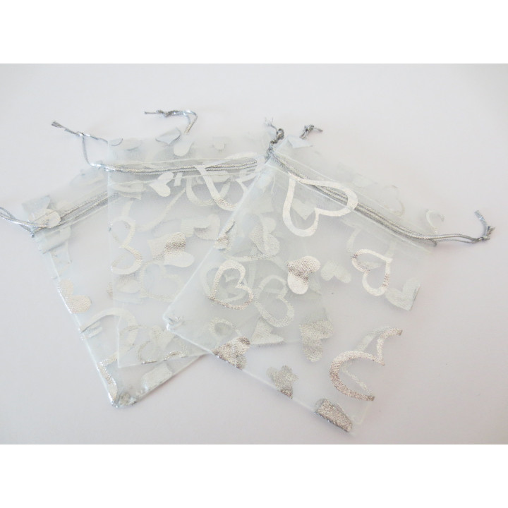 Organza Gifts bag White - 13cm x 20cm