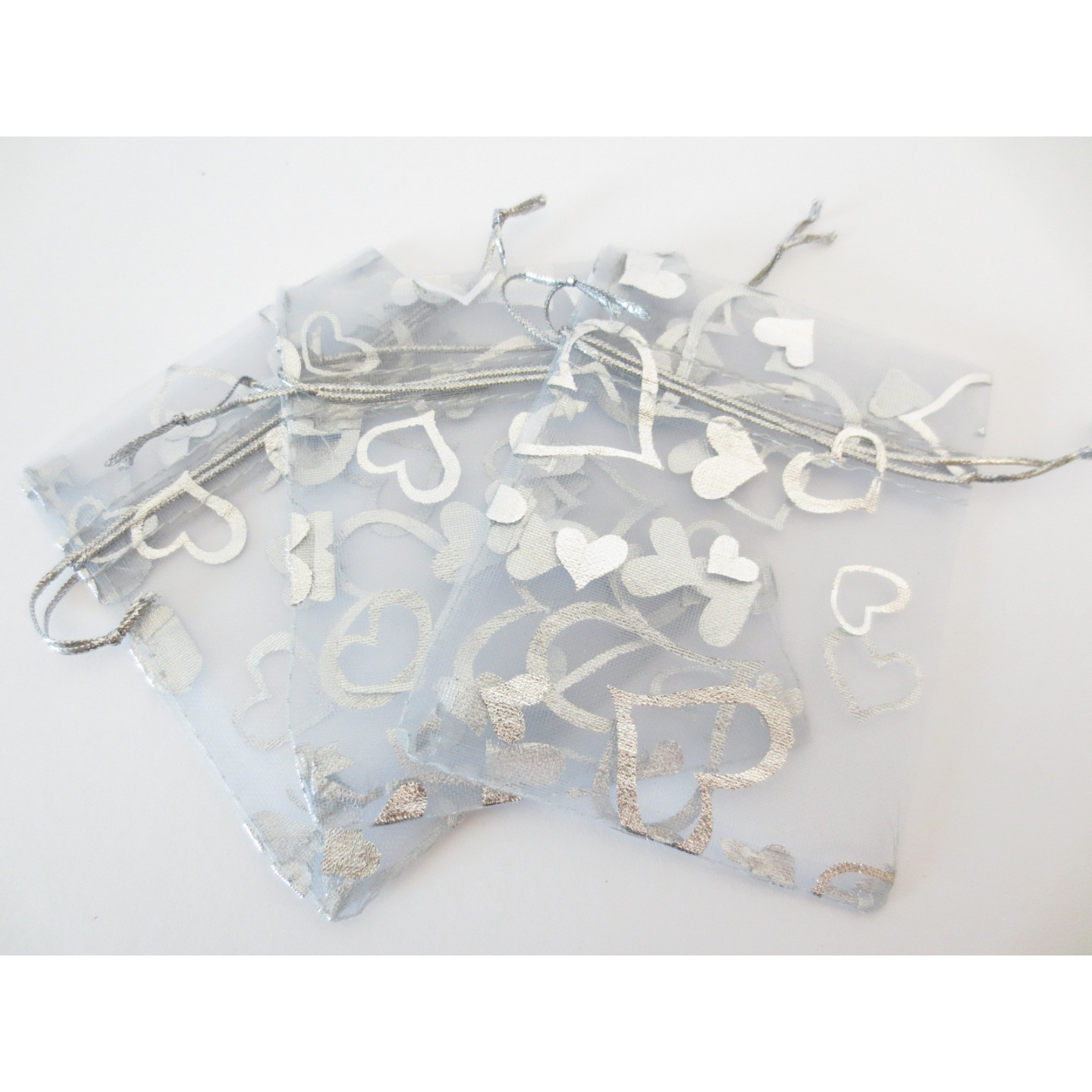 Organza Gifts bag Silver - 13cm x 20cm