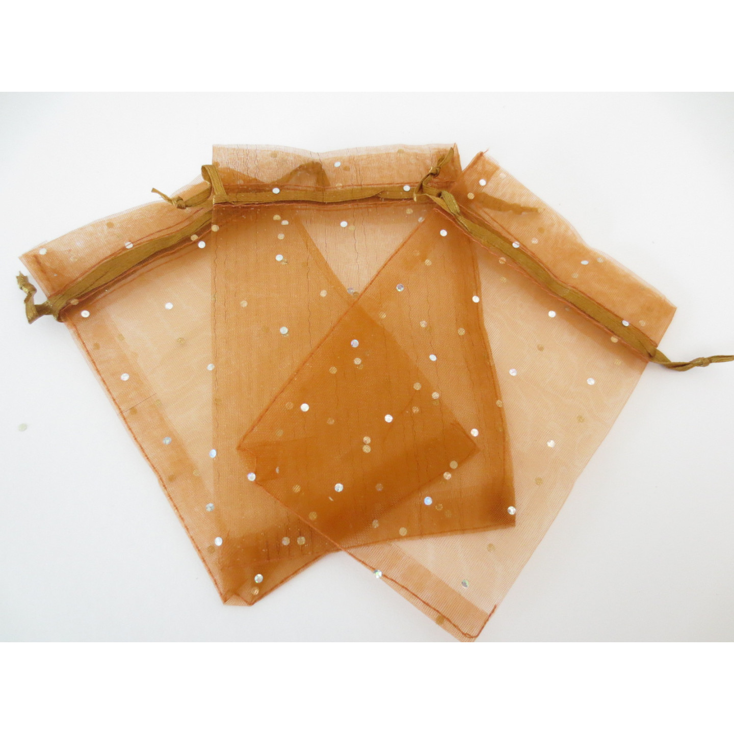 Brilliant Organza bag Brown - 10cm x 15cm