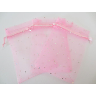 Brilliant Organza bag Pink - 13cm x 20cm