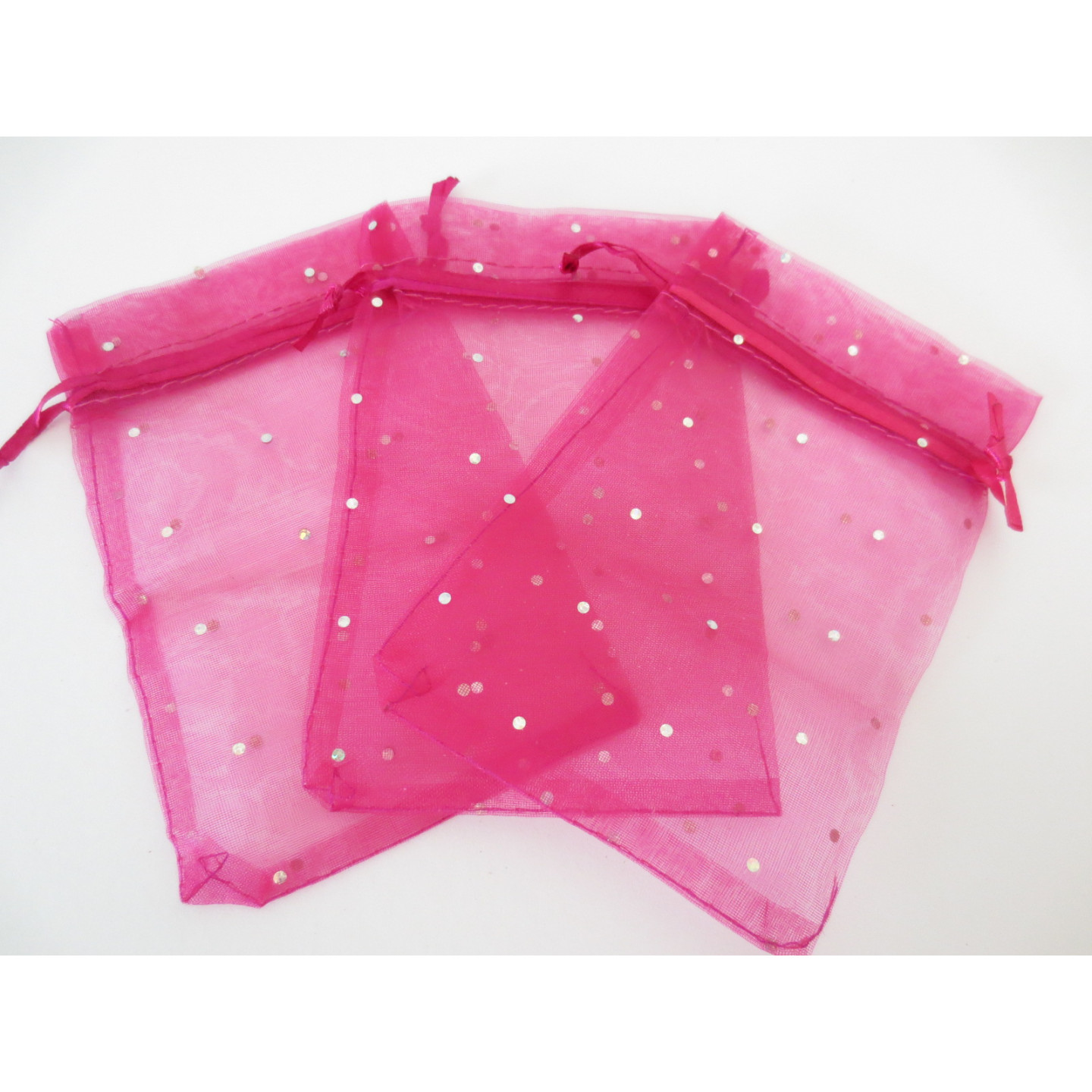 Brilliant Organza bag Fuchsia - 13cm x 20cm