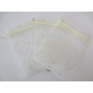 Brilliant Organza bag White - 13cm x 20cm