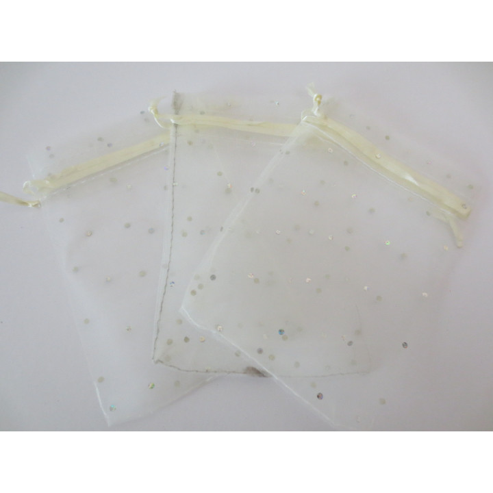 Brilliant Organza bag White - 13cm x 20cm