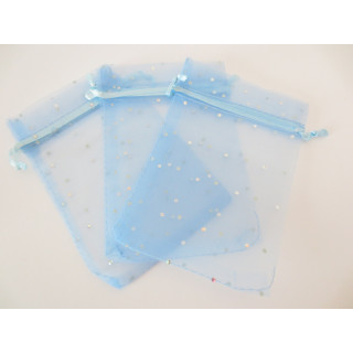 Brilliant Organza bag Light Blue - 13cm x 20cm