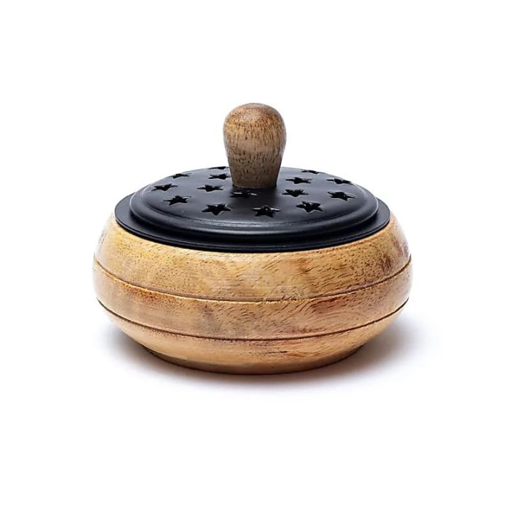 Brûleur d'encens bois de manguier | Pieralune