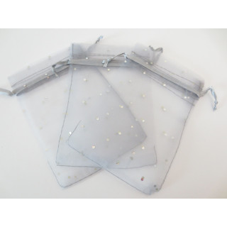 Brilliant Organza bag Silver - 13cm x 20cm