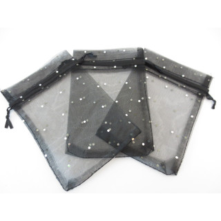 Brilliant Organza bag Black - 13cm x 20cm