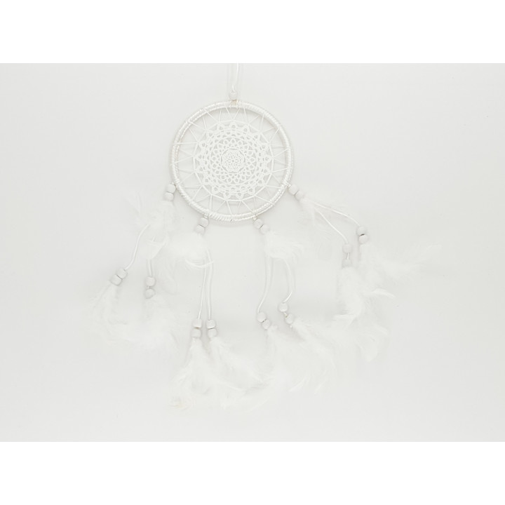 13cm Crochet Dreamcatcher White