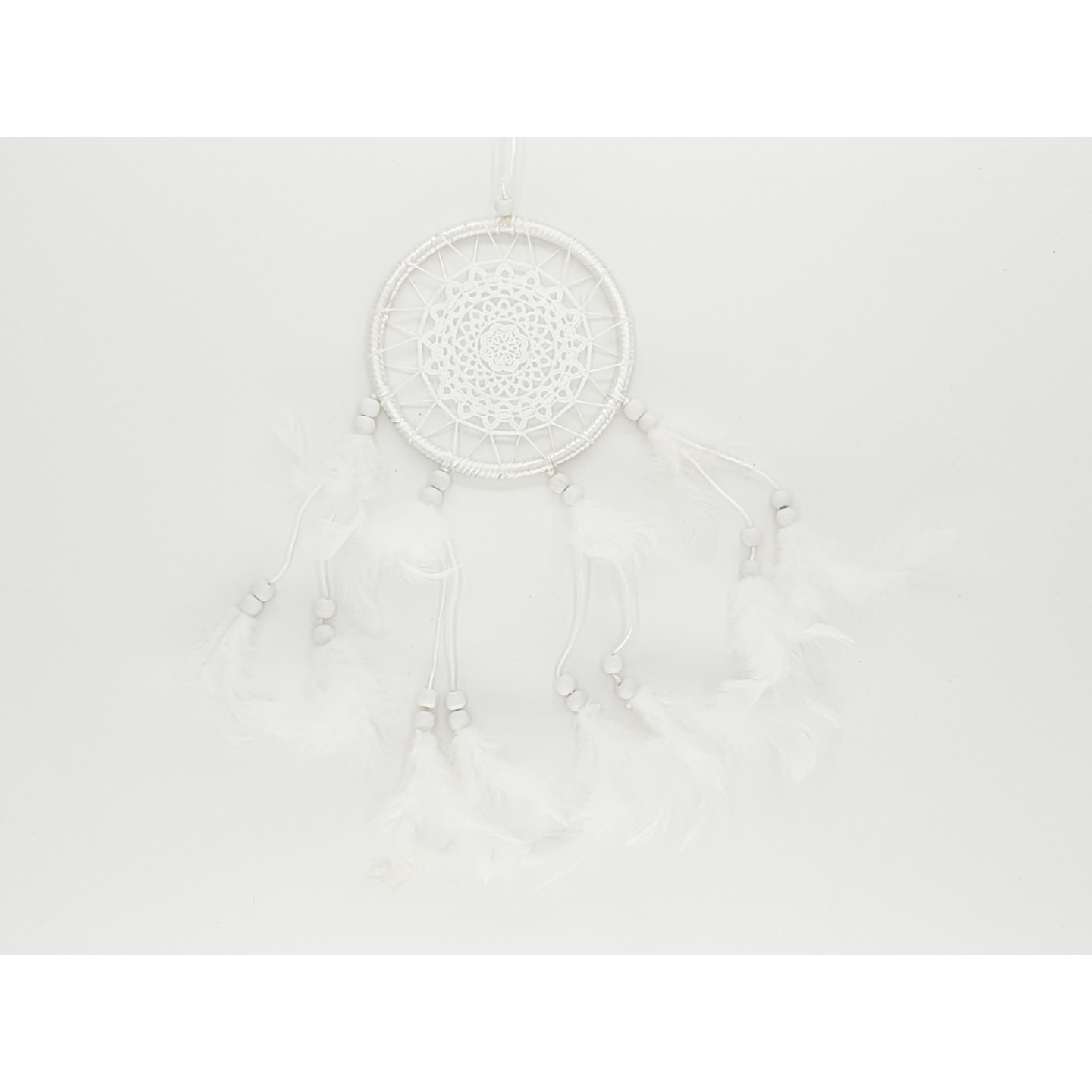 13cm Crochet Dreamcatcher White