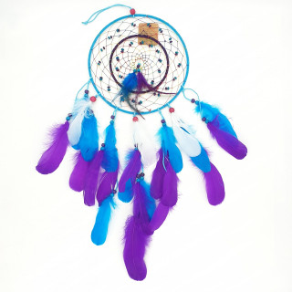 25cm Round Dreamcatchers Turquoise with Beads