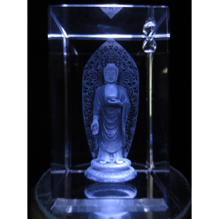 3D Crystal Laser Engraving Block – Guanyin
