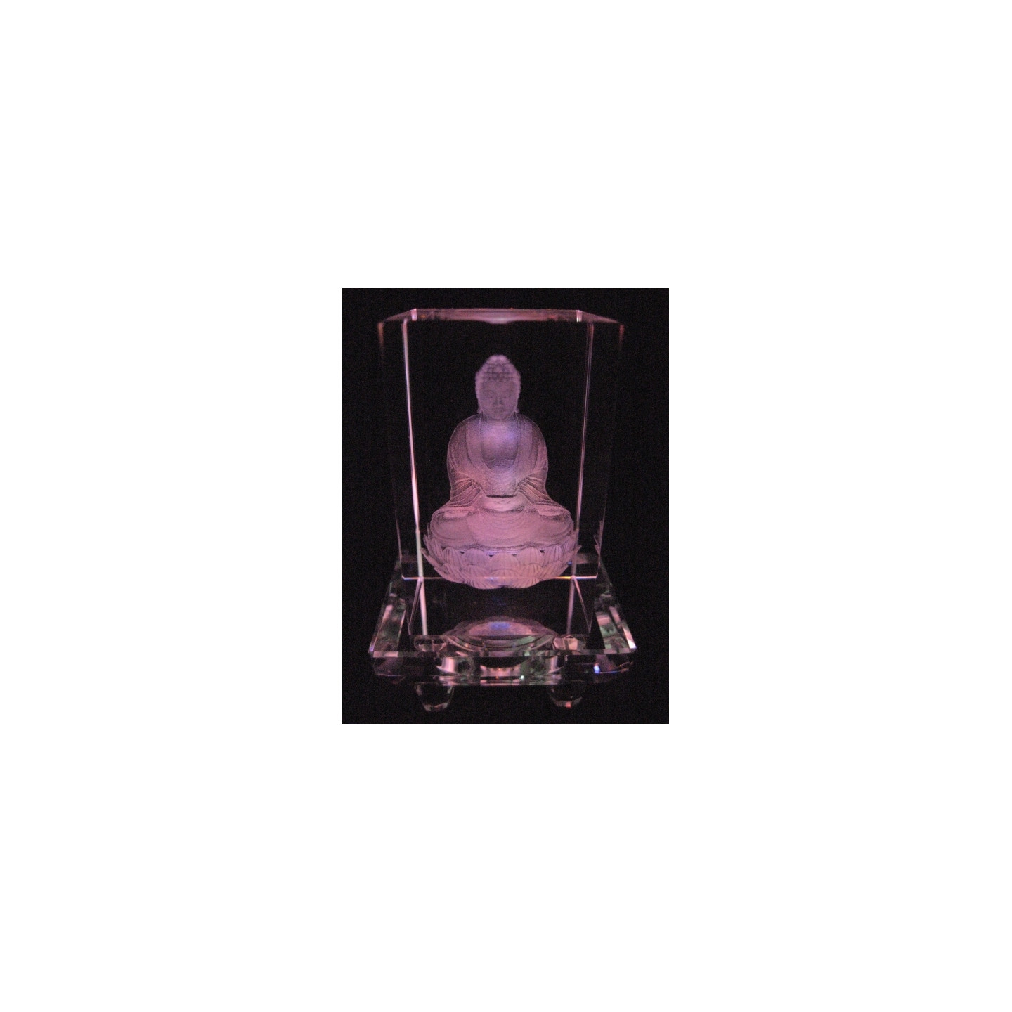 3D Crystal Laser Engraving Block – Meditation Buddha