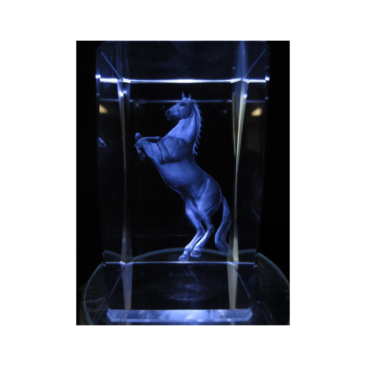3D Crystal Laser Engraving Block – Jumping Horse