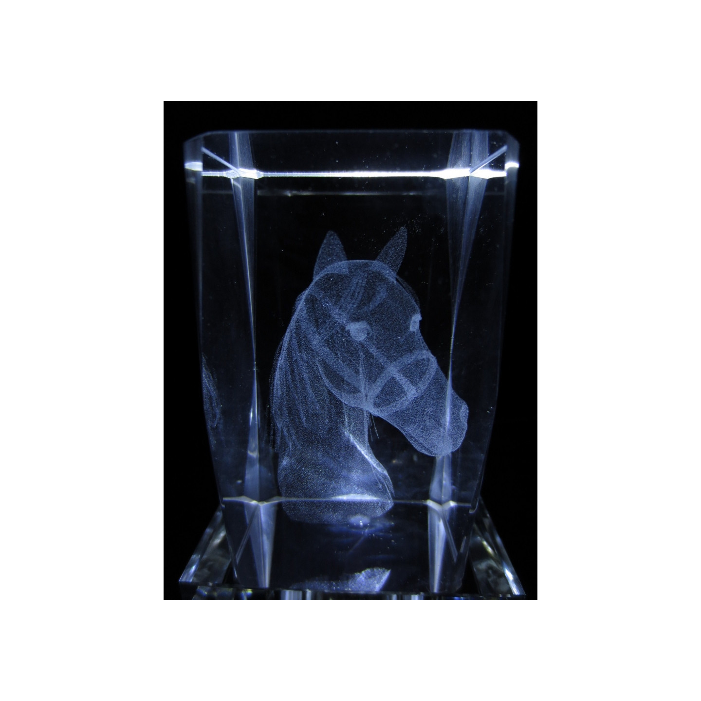 3D Crystal Laser Engraving Block – Horse Head