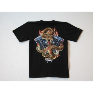 T-shirt snake with engine