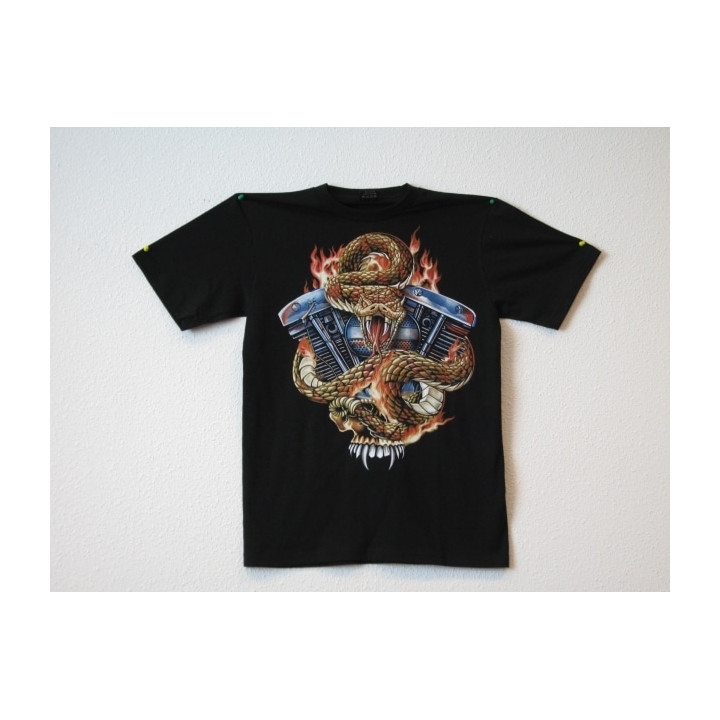 T-shirt snake with engine