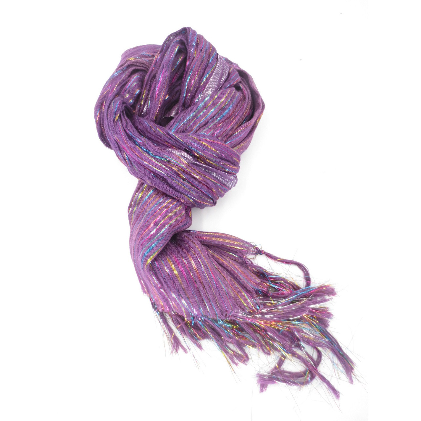 Viscose with glitterstripes purple
