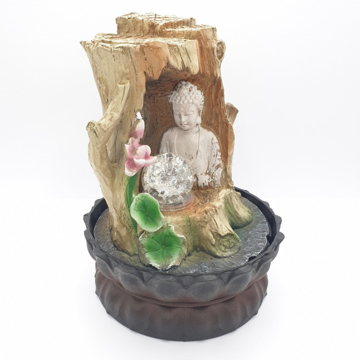 Meditation Led Lighting Buddha in Tree Fountain Small (2259)