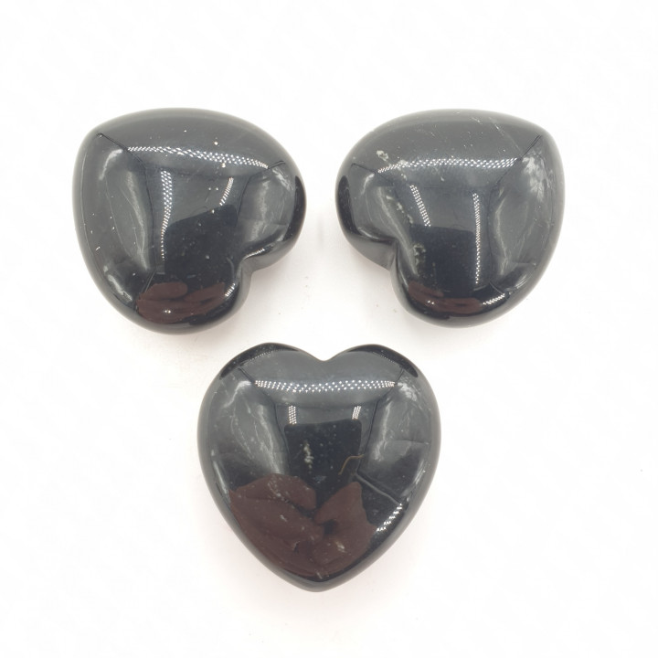 Gemstone Heart with Gift Bag - Obsidian ()