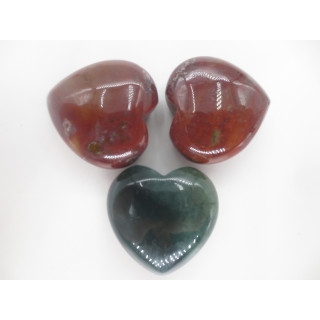 Gemstone Heart with Gift Bag - Indian Agate ()