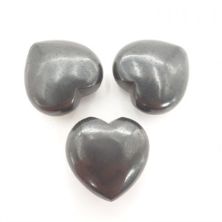 Gemstone Heart with Gift Bag - Hematite ()