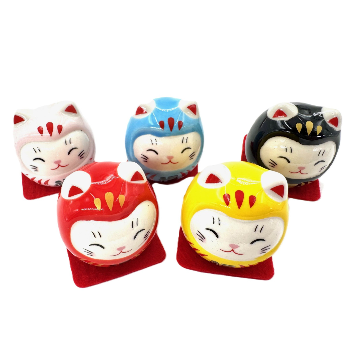 Japanse Lucky Cat set van 5 (III)