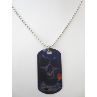 skeleton steel necklace