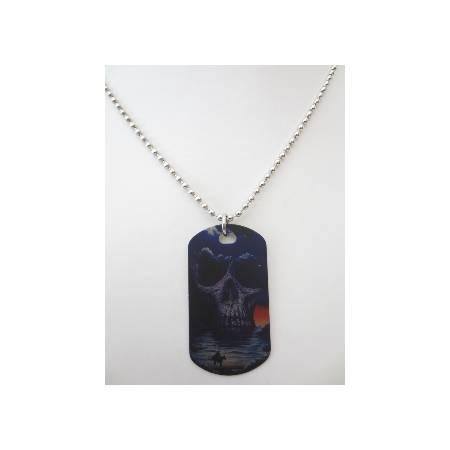 skeleton steel necklace