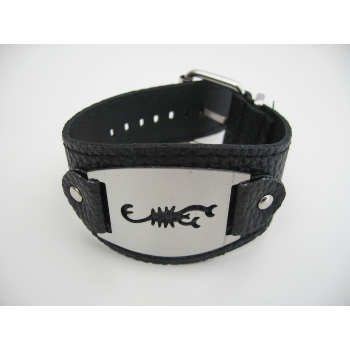bracelet with metal plate Scorpion