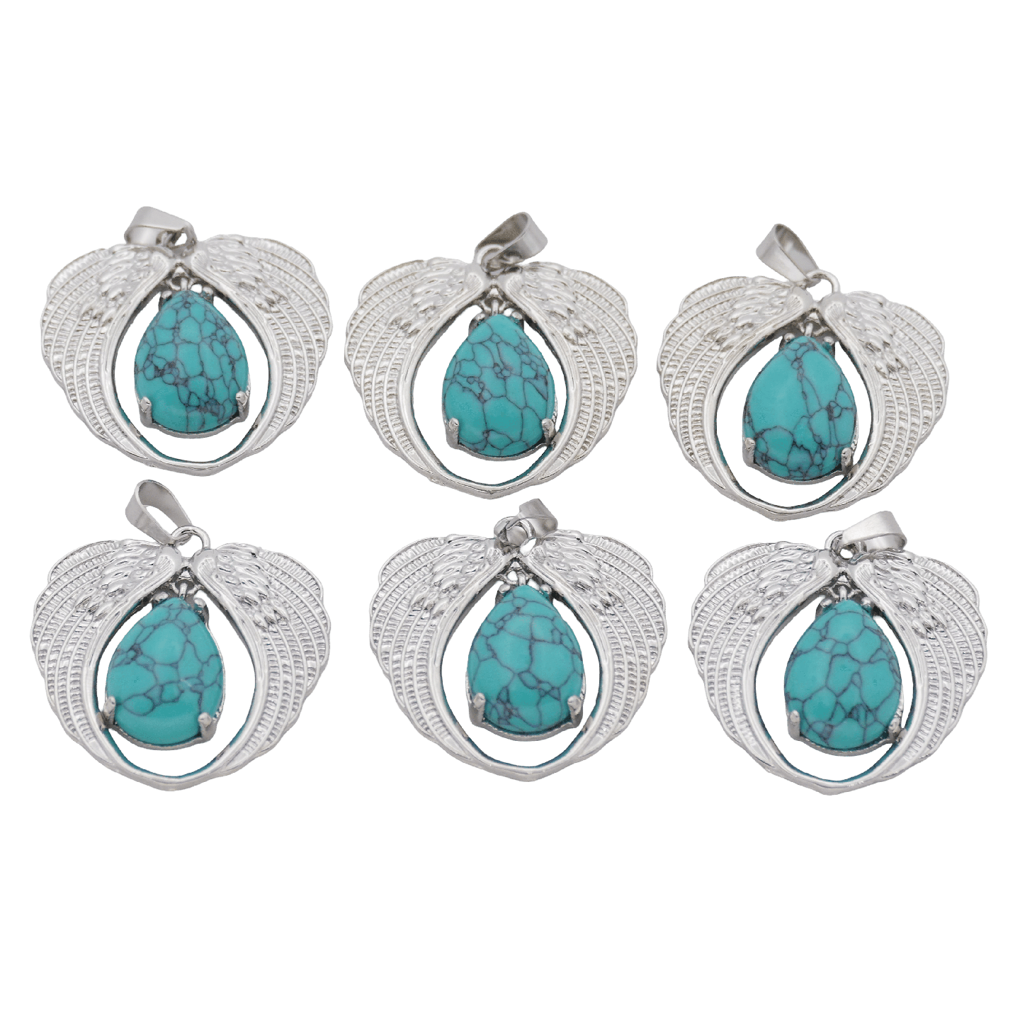 Angel Wing Turquoise Pendant (Set of 6 Pieces)