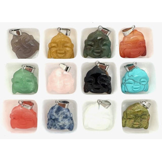 Wholesale - Gemstone Smiling Buddha Pendant Set