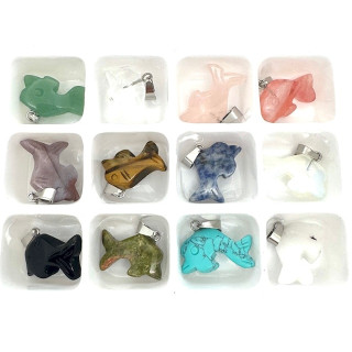 Wholesale - Gemstone Elephant Pendant Set