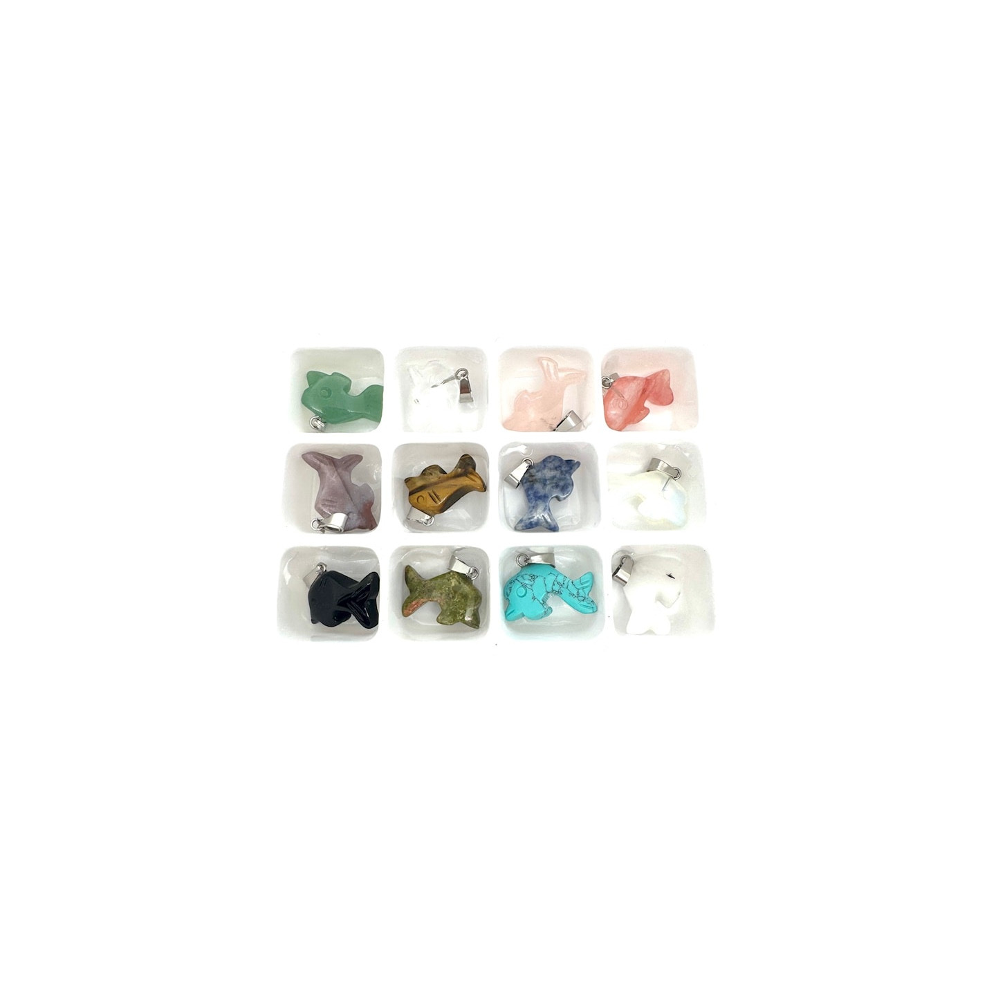 Wholesale - Gemstone Dolphin Pendant Set